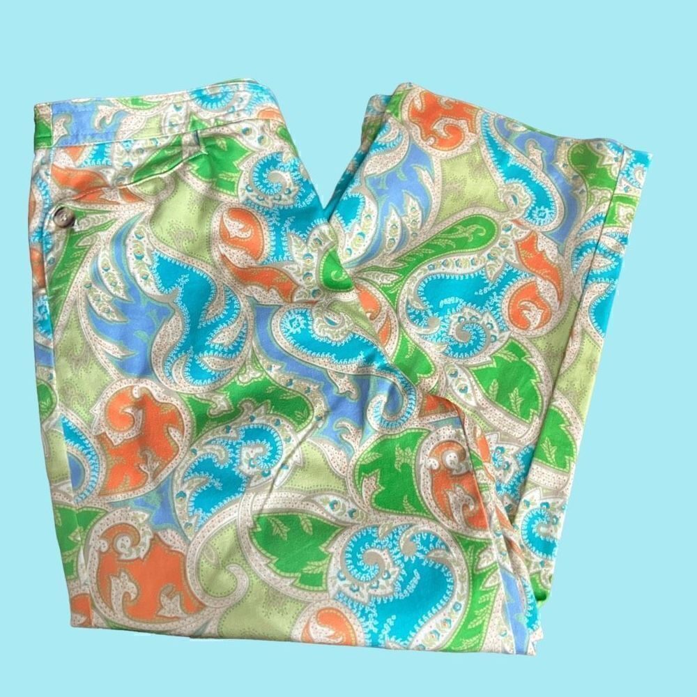 Talbots Bright Jungle Pants / SZ: 8 / EUC
